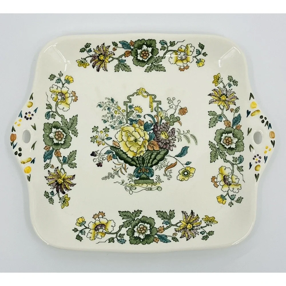Mason's Ironstone Strathmore Square Cookie Cake Platter 9